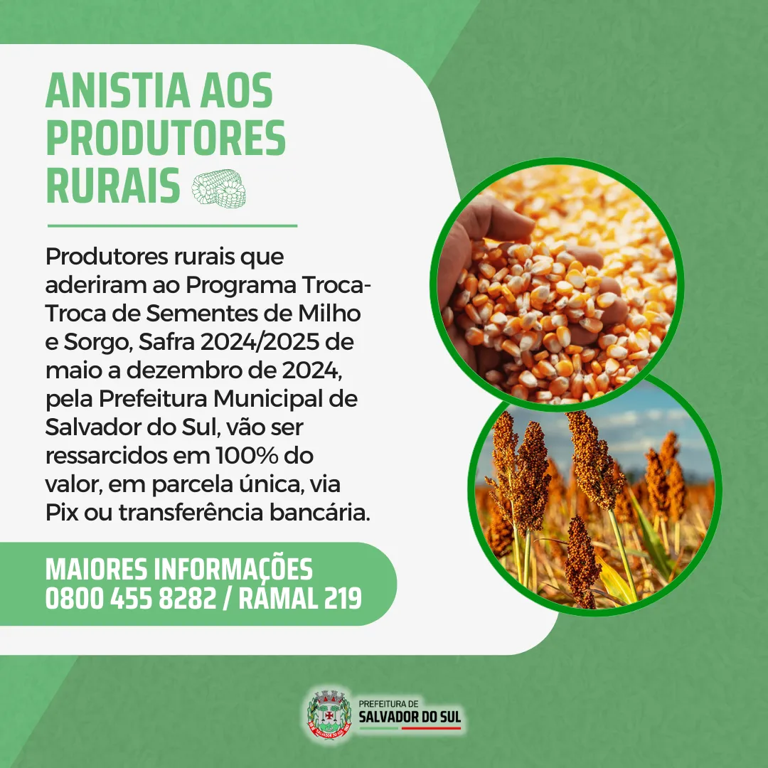 Anistia aos produtores rurais